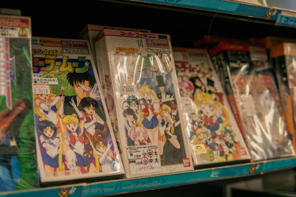 Sailor Moon movies in Den Den Town Osaka Japan